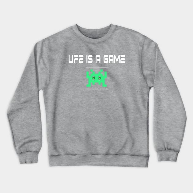 80's Gamer Life Sci Fi Alien Tee Crewneck Sweatshirt by PlanetMonkey